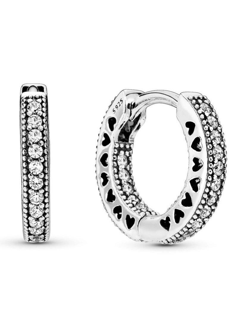 Pave Heart Hoop Earrings in Sterling Silver and Cubic Zirconia - pzsku/ZB7E1DB328A0BC3556690Z/45/_/1740542850/cb319df4-507d-4462-ac89-6de36db74d50