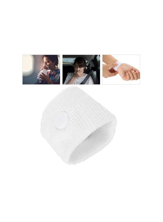 1 Pair Motion Sickness Bands, Anti-nausea Wristbands for Car, Sea and Air Travel (White) - Image 5