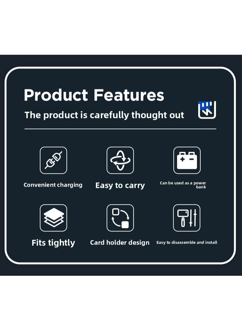 CYNOVA PD 36W USB-C Smart Charging Hub & Power Bank, Real-Time Power Display, 3 Fast-Charge Ports, Priority Charging & Safety Protection, for Osmo 360/Action 5/4/3 Battery Fast-Charging Case - Image 3