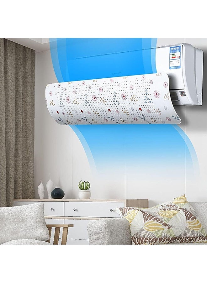 عاكس هواء مكيف هواء عاكس هواء عاكس هواء تلسكوبي عاكس هواء عاكس هواء قابل للتعديل مضاد للهب المباشر درع مضاد للرياح غطاء مكيف بارد عاكس هواء - Image 1