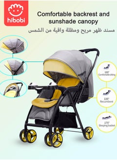 hibobi Lightweight Foldable Two-Way Push Baby Stroller With Seat Cushion  - Image 3