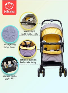 hibobi Lightweight Foldable Two-Way Push Baby Stroller With Seat Cushion  - Image 4