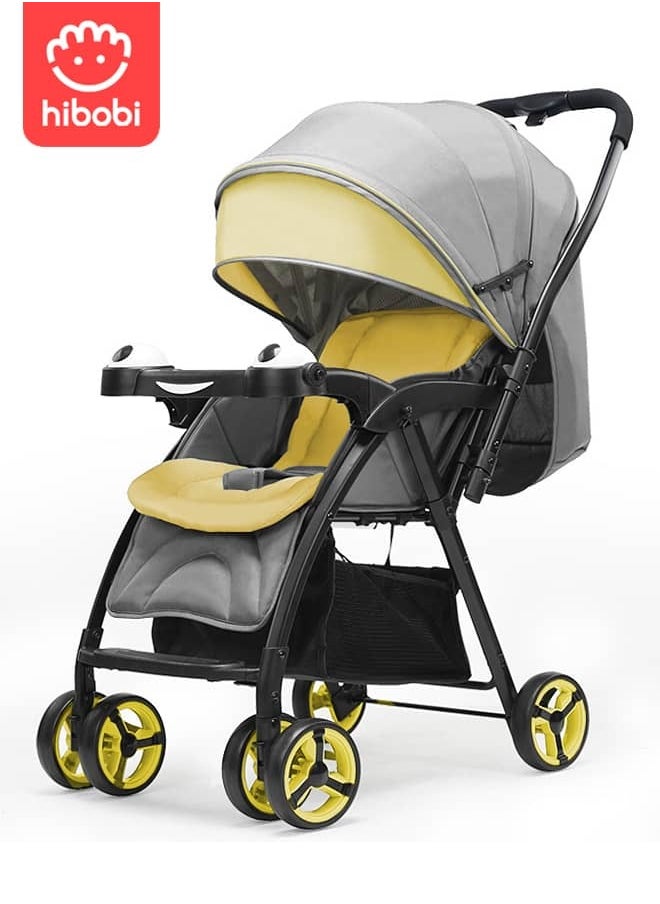 hibobi - Lightweight Foldable Two-Way Push Baby Stroller With Seat Cushion - Image 1