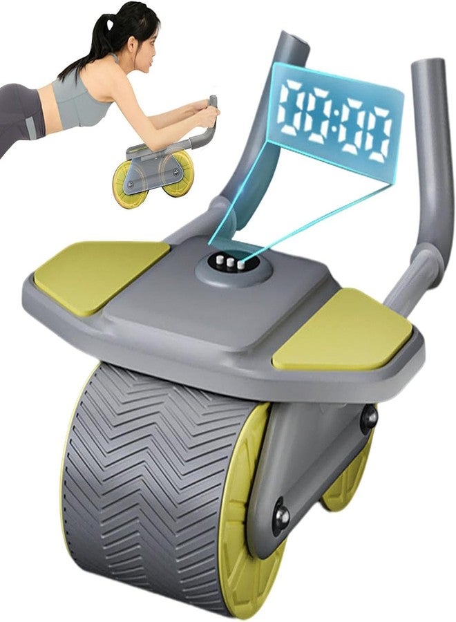 Jukmen New with Timer Ab Abdominal Exercise Roller Elbow Support, abs Roller Wheel core Exercise Equipment, Automatic Rebound Abdominal Wheel || Pack of 1 - Image 1
