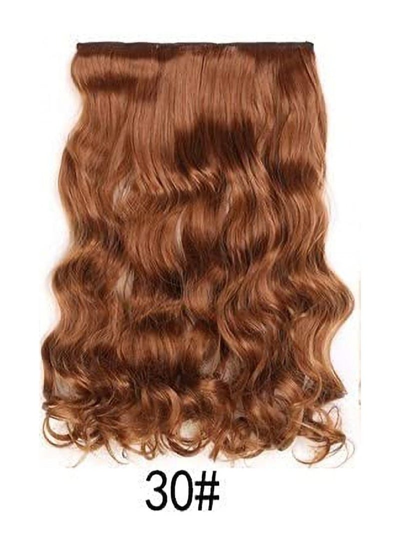 إستيل Eestelle رأس كامل بطول قطعة واحدة مفرود وطويلة شعر مموجة ، مع 5 مشابك ، مناسبة للنساء والفتيات - Image 2