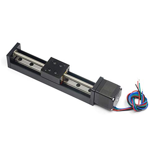 Befenybay 100mm Effective Travel Length Mini Linear Rail Guide Lead Screw T6x1 with NEMA11 Stepper Motor for DIY/CNC Router Parts X Y Z Linear Stage Actuator - Image 1