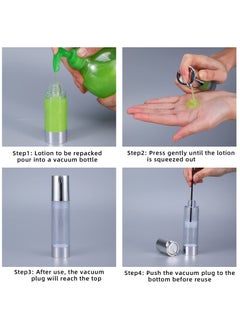 SYOSI Empty Airless Pump Bottles 1.0Oz(30Ml) 3 Pieces Refillable Cosmetic Containers Travel Size Vacuum Bottle For Lotion Hand Sanitizer Toner Moisturizer And Facial Serum (Silver)  - Image 3