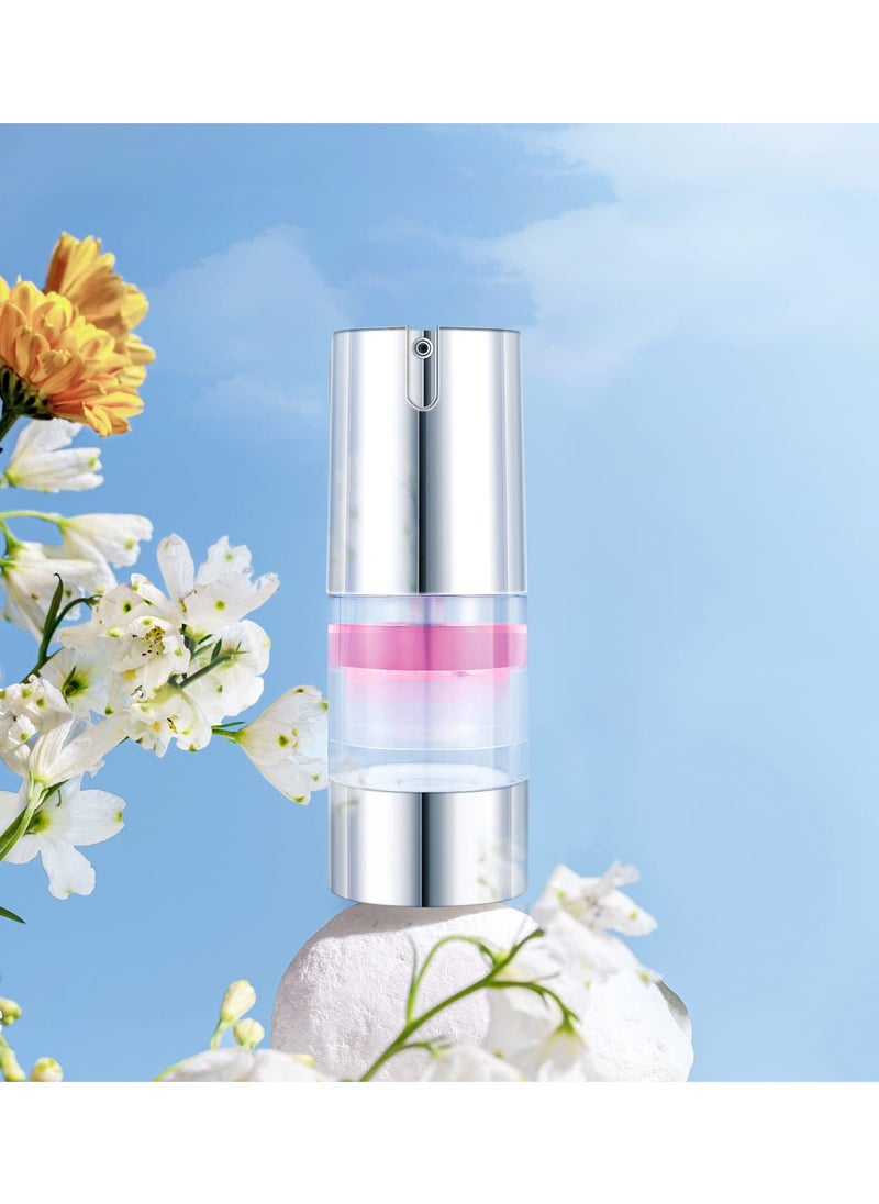 SYOSI - Empty Airless Pump Bottles 1.0Oz(30Ml) 3 Pieces Refillable Cosmetic Containers Travel Size Vacuum Bottle For Lotion Hand Sanitizer Toner Moisturizer And Facial Serum (Silver) - Image 1