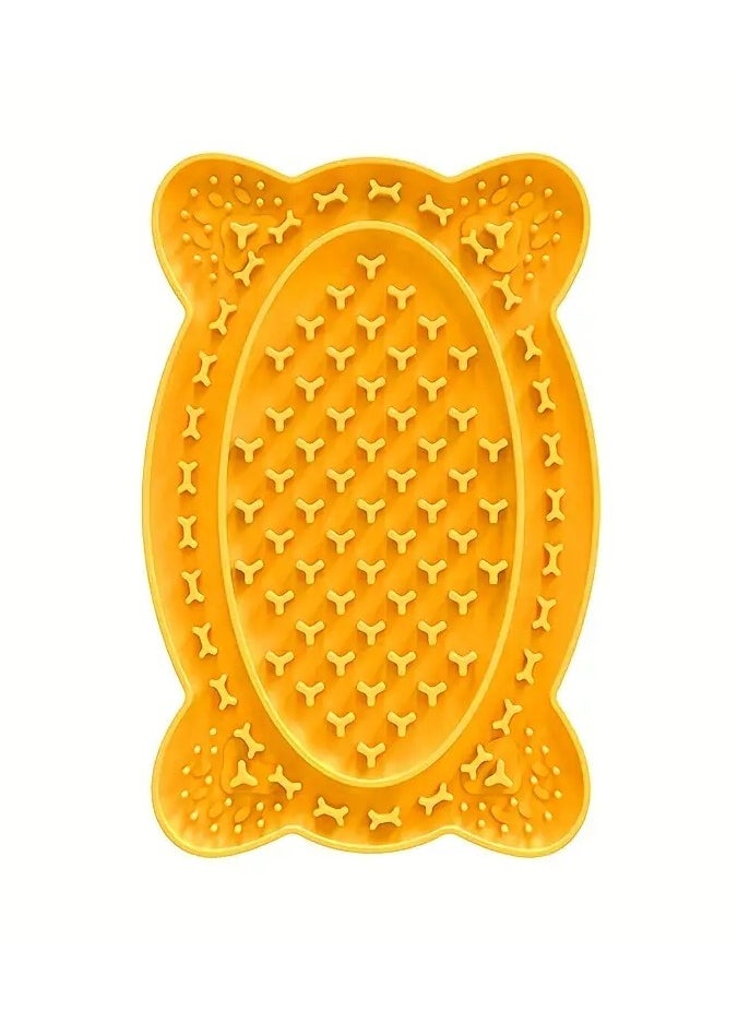 Goolsky Pet Supplies Pet Licking Mat Creative Dog Slow Food Mat Placemat Suction Cup Slow Food Mat  - Image 1