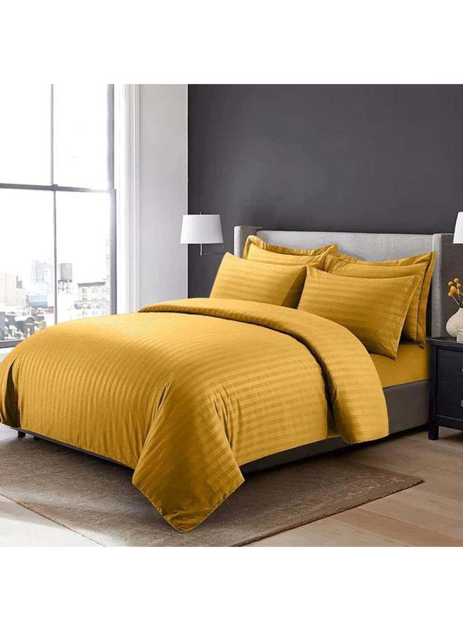 Hotel Collection Stripe Single Brown Duvet Cover set with Single Pillow Case 160x220 cm - Image 1