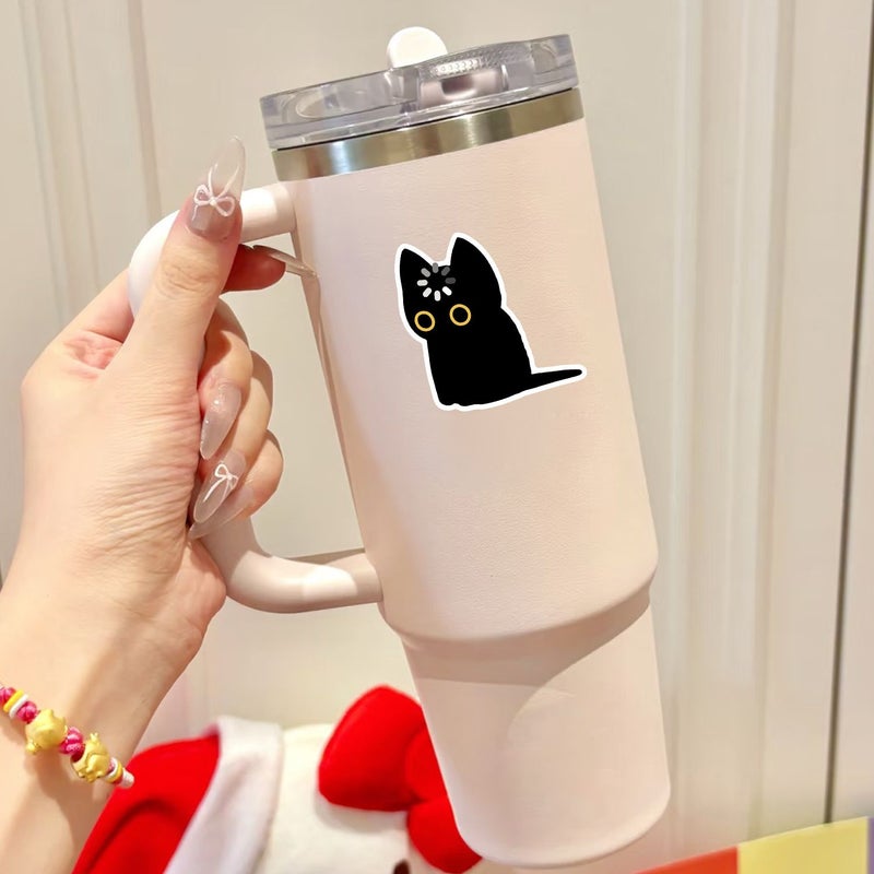 Black Cat Void Loading Laser Star Film Vinyl Stickers 3pcs - Image 5