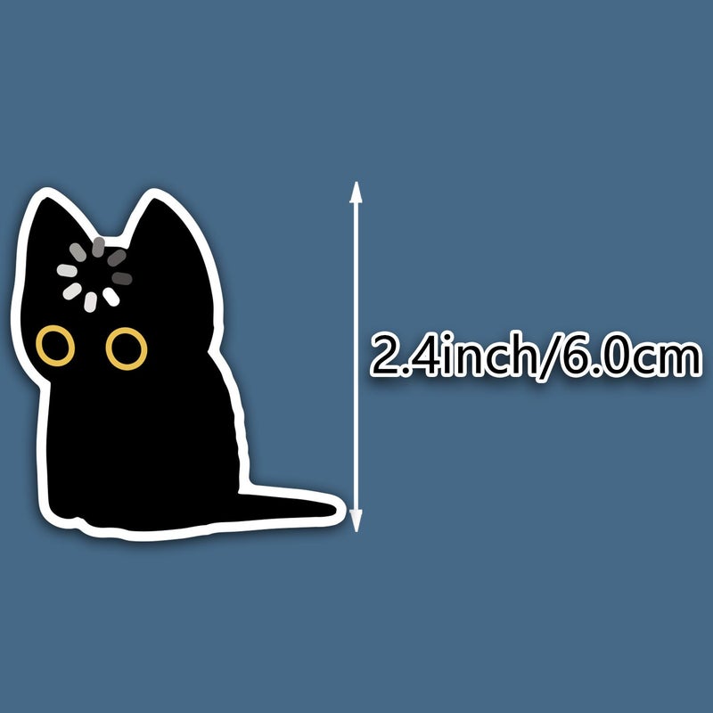 Black Cat Void Loading Laser Star Film Vinyl Stickers 3pcs - Image 2