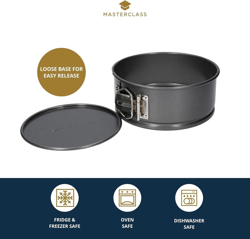 Master Class Kitchen Craft MasterClass 15 cm Springform Cake Tin with Loose Base and PFOA Free Non Stick, Robust 1 mm Carbon Steel, 6 Inch Small Round Pan - Image 3