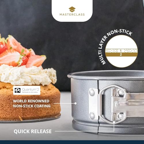 Master Class Kitchen Craft MasterClass 15 cm Springform Cake Tin with Loose Base and PFOA Free Non Stick, Robust 1 mm Carbon Steel, 6 Inch Small Round Pan - Image 5