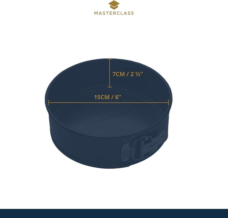 Master Class Kitchen Craft MasterClass 15 cm Springform Cake Tin with Loose Base and PFOA Free Non Stick, Robust 1 mm Carbon Steel, 6 Inch Small Round Pan - Image 2