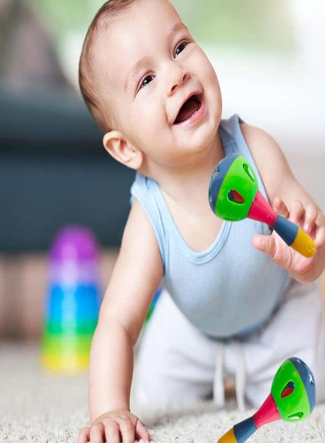 ROSEFAIR Plastic Baby Rattles Toys Set, Infant Grab Shake Rattle, Sensory Teether, Development Learning Music Toy, Newborn Gift 0-12 Months, Multicolor (Green) - Image 4