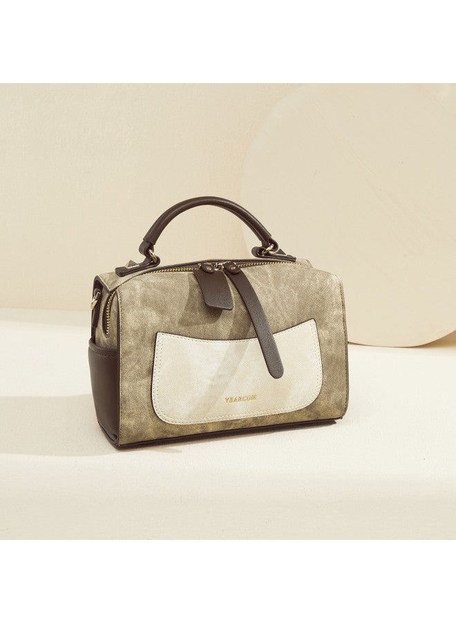 YEARCON Modern Color Block】large Capacity Commuter Shoulder Bag, Fashionable Women's Pillow Bag - Image 2