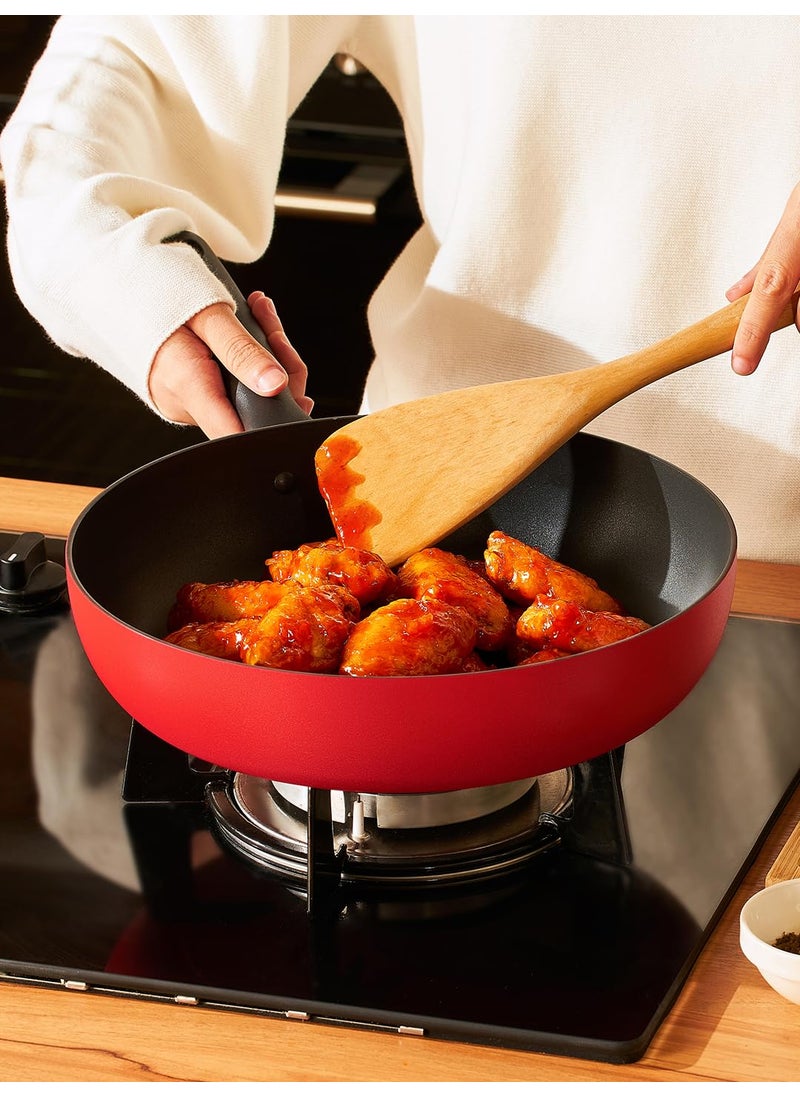MEYER Meyer Bauhaus Nonstick Open Frypan, 24 cm, Red  - Image 2