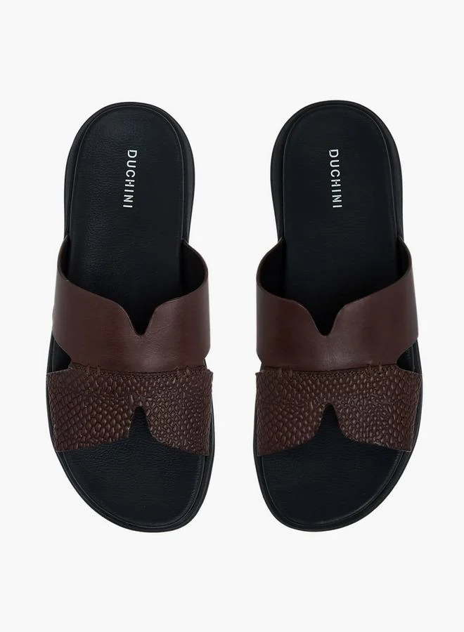 DUCHINI Men Leather Comfort Sandals