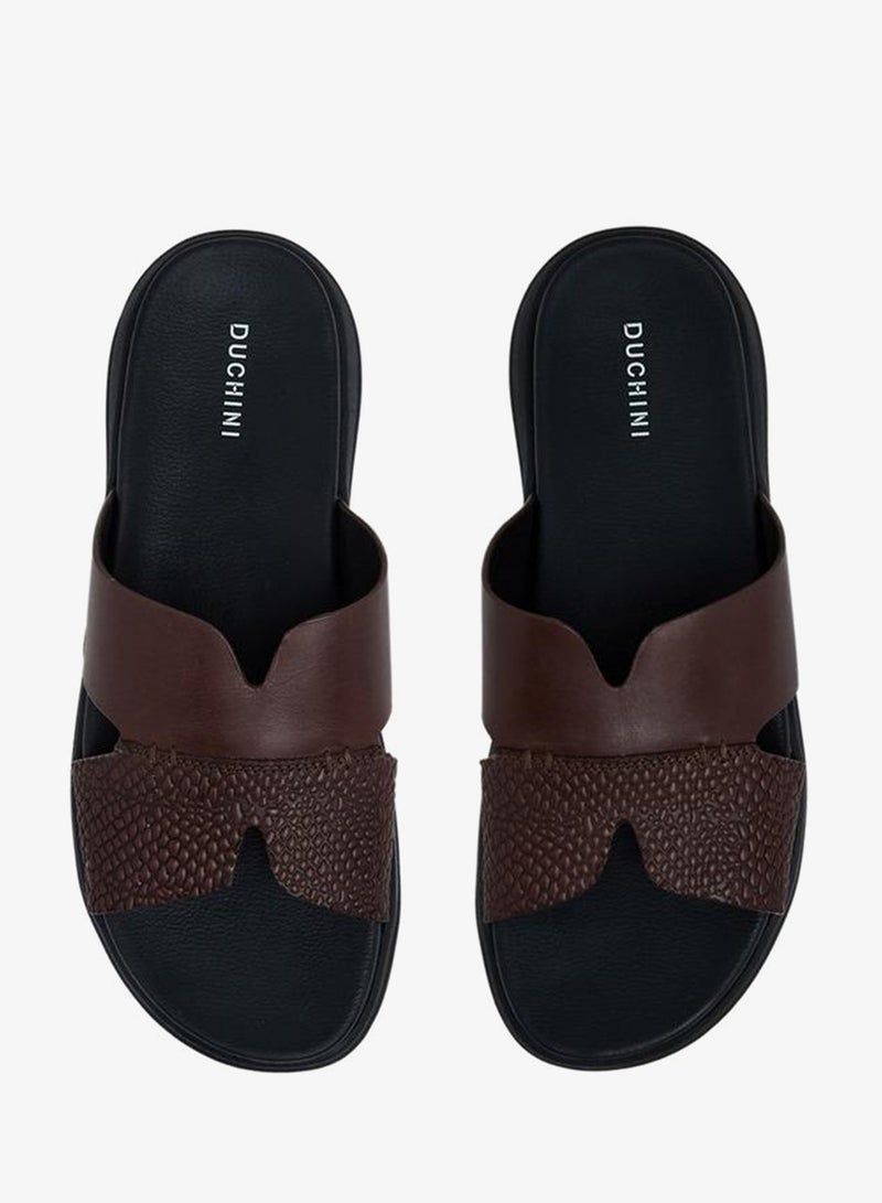 DUCHINI Men Leather Comfort Sandals - Image 2