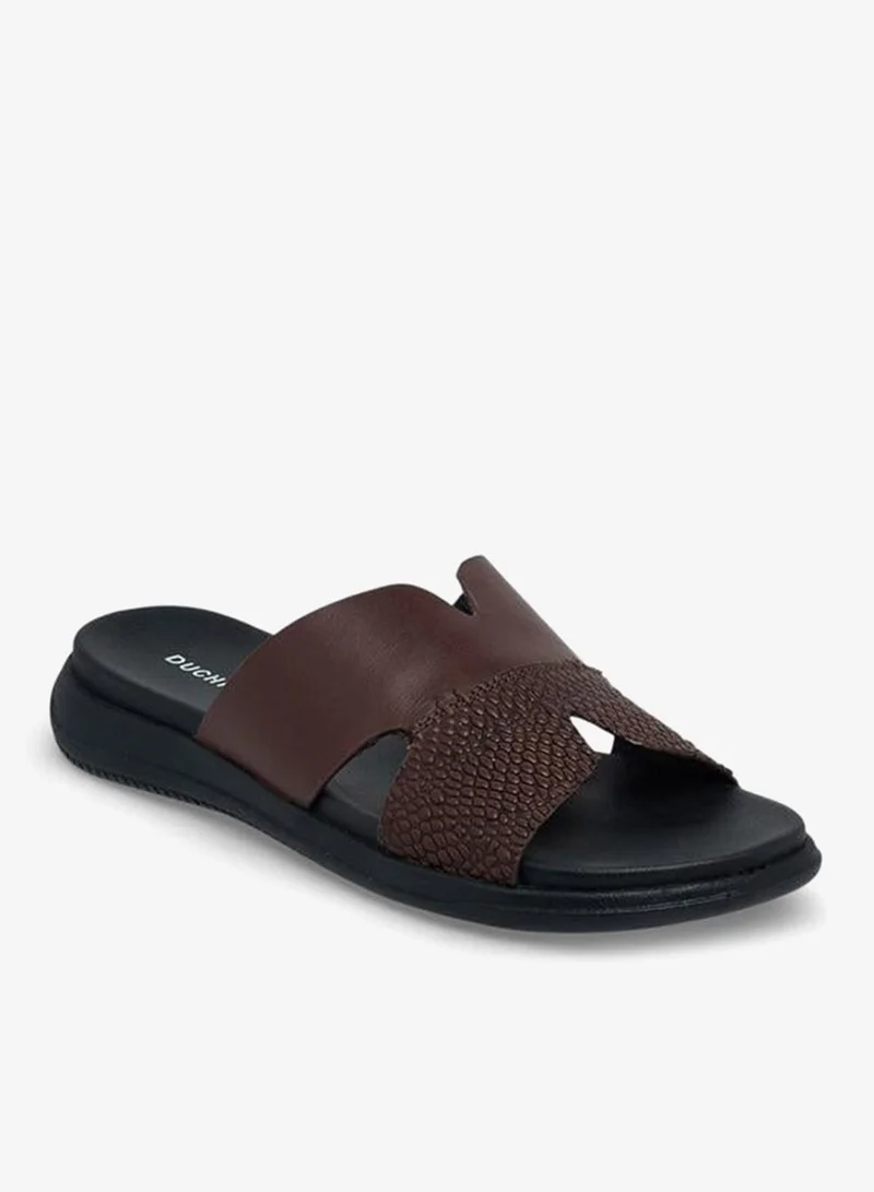 DUCHINI Men Leather Comfort Sandals