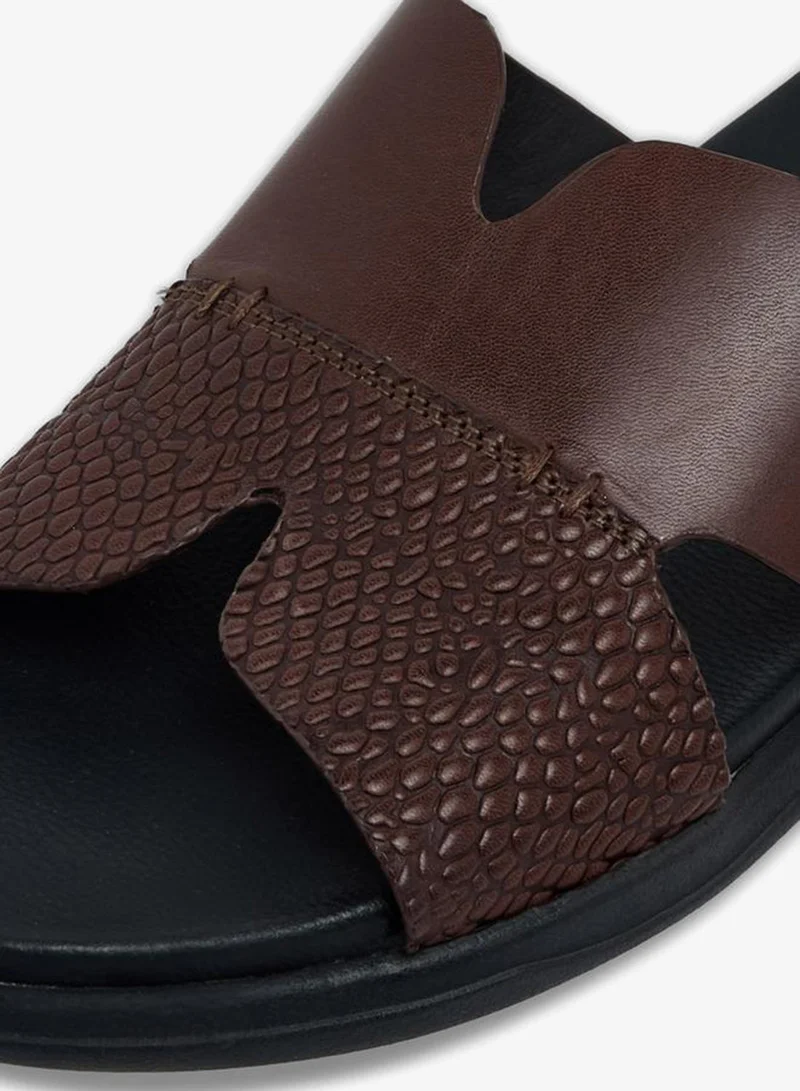 DUCHINI BROWN Men Leather Comfort Sandals for Men | Best Price UAE