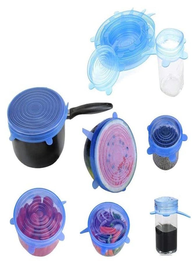 Attachh Silicone Stretch Lids Reusable Flexible and Expandable Covers, Silicone Lids Multi Sizes Cover for Bowls,Jar, Mug, Pots, Cups and Foods & fruits - Pack of 6 Pieces - Image 3