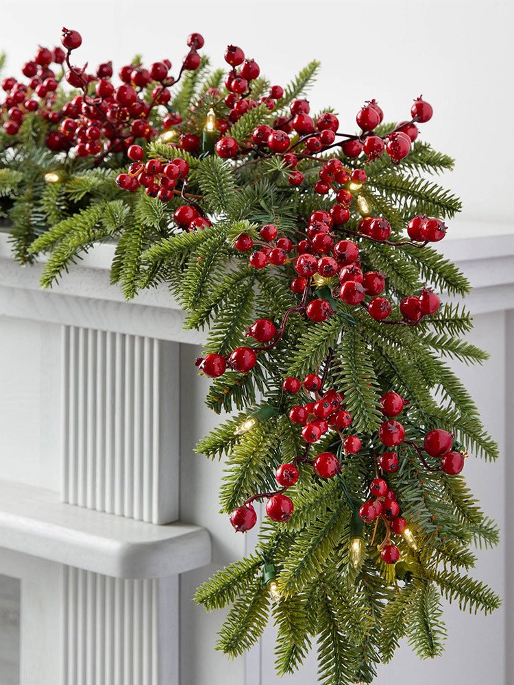 Christmas Wreath 50/60/80Cm Door Hanging Rattan Circle 2.7M Rattan Christmas Tree Window Christmas Decoration Supplies - Image 5