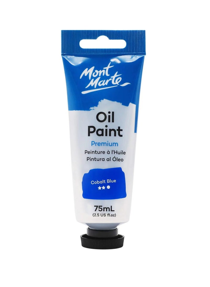 Mont Marte Premium Oil Paint 75ml Content Cobalt Blue - Image 1