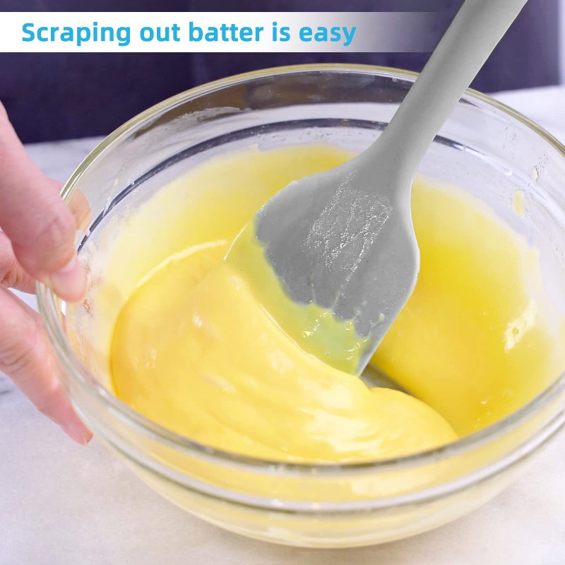 Secura Silicone Spatula Non Stick Rubber Kitchen Spatulas Suitable for Cooking Mixing and Collect Milk Foam Gray small - Image 4