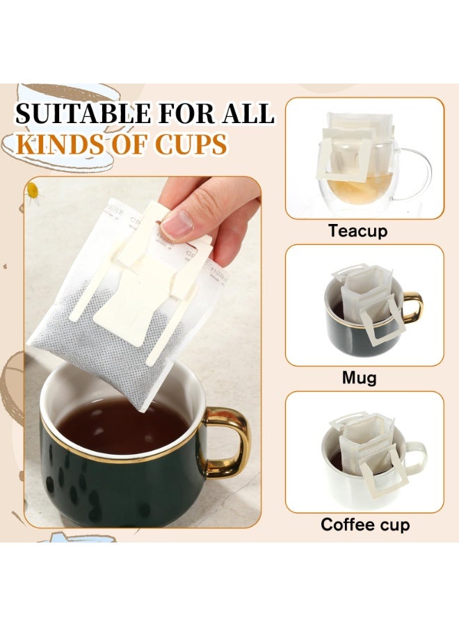 100 Pcs Portable Coffee Filter Paper Bags, Hanging Ear Drip Single Serve Disposable Pour Over Filters for Travel, Camping & Home - Image 3
