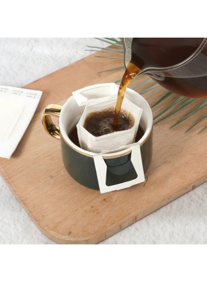 100 Pcs Portable Coffee Filter Paper Bags, Hanging Ear Drip Single Serve Disposable Pour Over Filters for Travel, Camping & Home - Image 2
