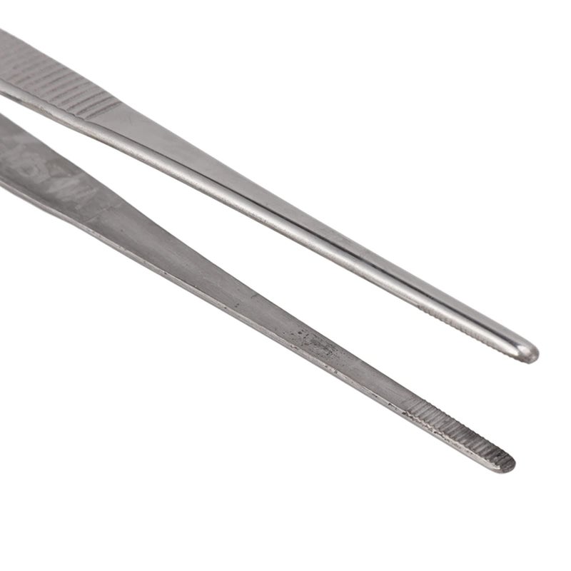Straight Stainless Steel Bonsai Tweezers With Crescent Spatula For Soil And Weed Removal - Image 4