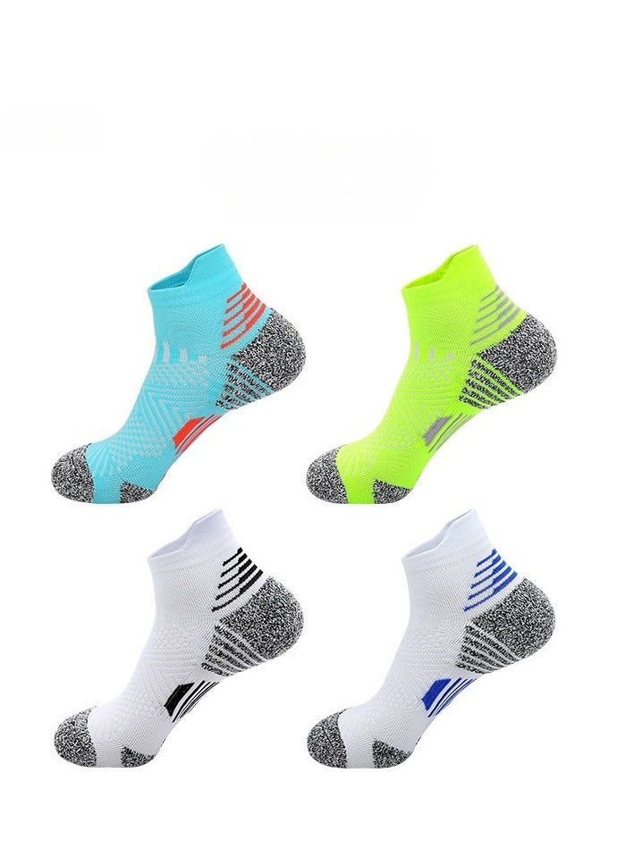 Fashion Anti Slip Breathable Sports Socks Four Piece Set