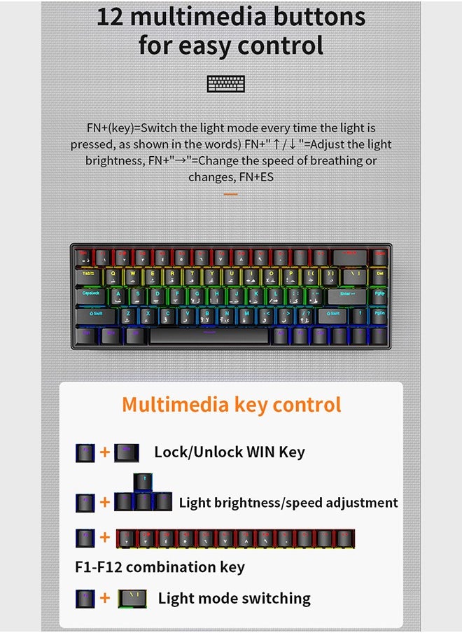 OASIS DESERT - 68-key RGB mechanical keyboard Arabic - Image 1