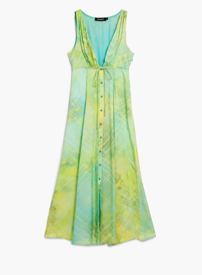 DESIGUAL Long Dress With Buttons