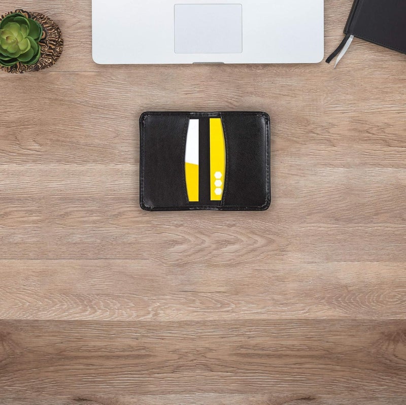 Samsill 81220 Regal Leather Business Card Holder Case Holds 25 Business Black - Image 2