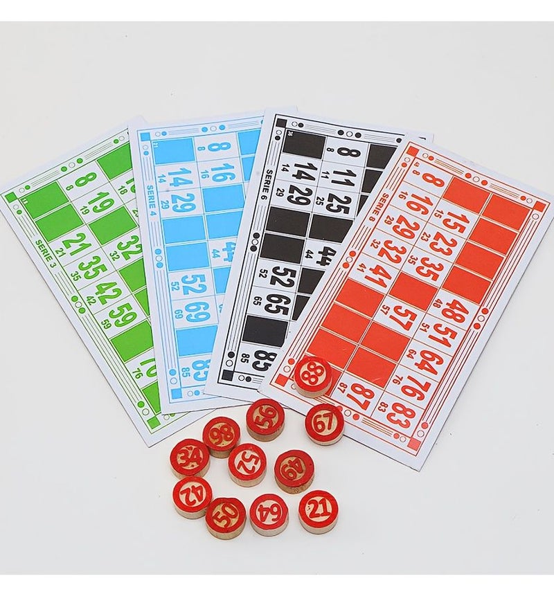 138 Pcs Wooden Bingo Lotto Number Game Chess Set With 90 Number Pieces And 48 Cards For Family Party Multiplayer Entertainment - Image 2