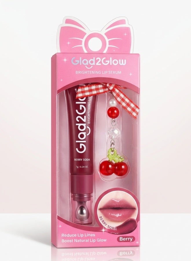 Glad2Glow Brightening Lip Serum Berry Soda Shade 7g Hydrating Lip Care Lip Glow Serum Moisturizing Lip Treatment Pink Berry Lip Tint - Image 1