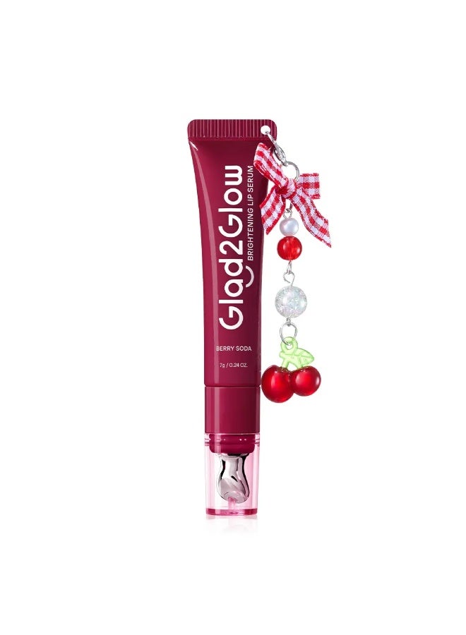 Glad2Glow Brightening Lip Serum Berry Soda Shade 7g Hydrating Lip Care Lip Glow Serum Moisturizing Lip Treatment Pink Berry Lip Tint - Image 2