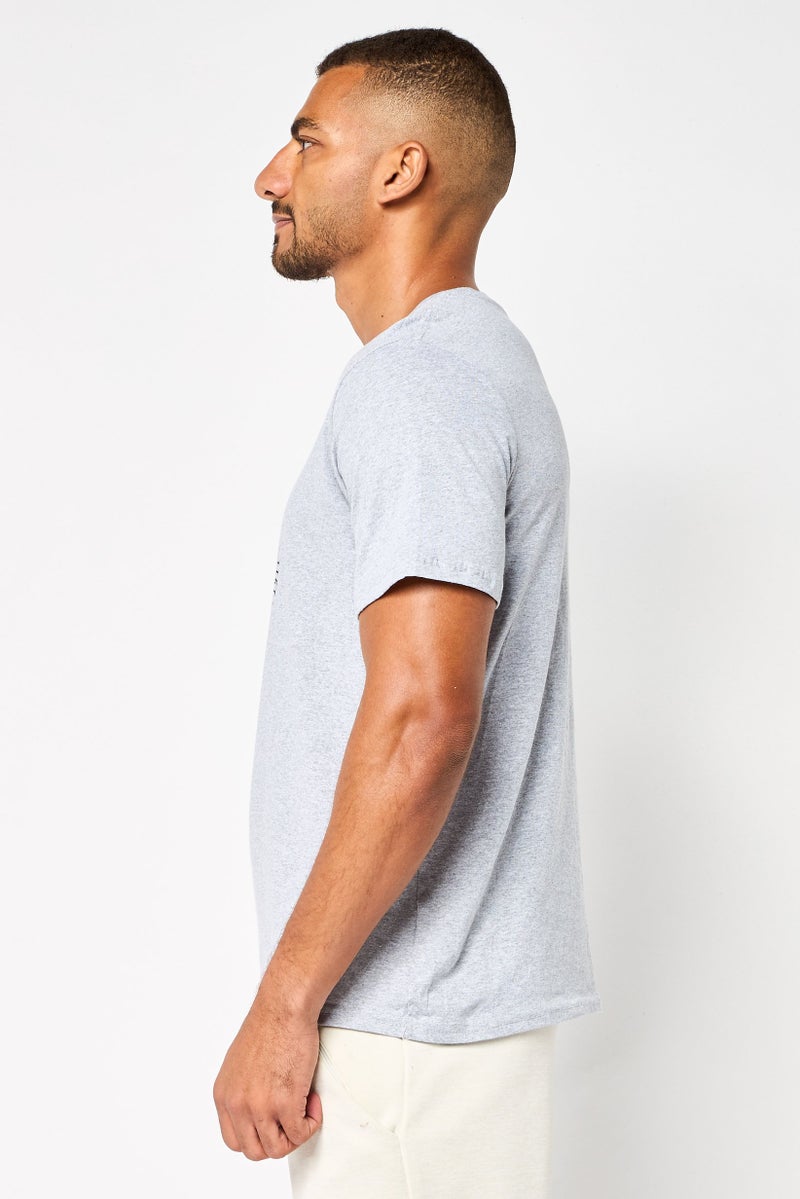 FILA Men Sportswear Fit Short Sleeves Outdoor T-Shirt, Grey - Image 2