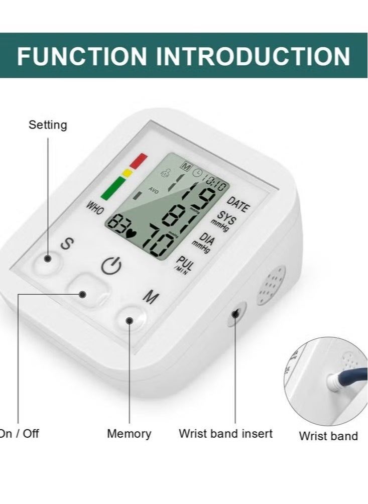 TIGER - Blood Pressure Monitor Dual Users x99 Readings – Voice-Enabled Adjustable Wrist Cuff BP Machine for Home Use | Accurate & Reliable Monitoring, Ideal for Family or Shared Use - Image 1