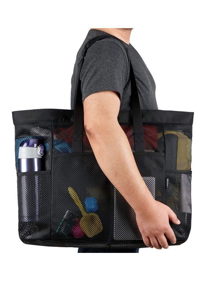 NIBEMINENT Mesh Beach Picnic Bag - Image 2