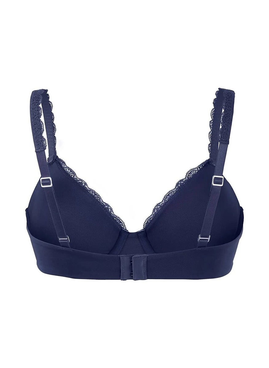 Tchibo Women Non Padded Bra, Navy Blue  - Image 3