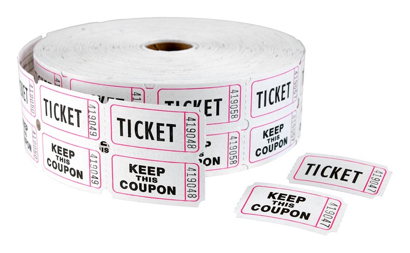 MACO Double Roll TicketKeep This Coupon Tickets 1 x 2 Inches White 2000 Per Roll 18623