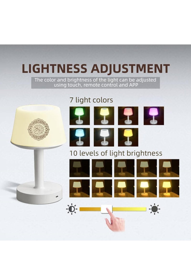 ELTRAZONE Table Lamp Quran Speaker – Bluetooth Speaker with APP & Remote Control, Digital LED Night Light, Islamic Gifts for Kids, Ramadan, and Home Decoration Desk Lamp - Image 5