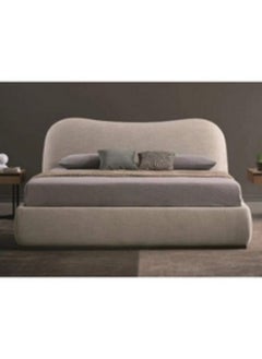 Homzmart Swedish Wood and Chanel Queen Bed 200x150x120 cm - Beige  - Image 2