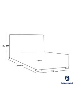 Homzmart Swedish Wood and Chanel Queen Bed 200x150x120 cm - Beige  - Image 3