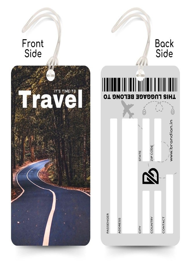 Brandian 01 Qty PVC Luggage Tags & Bag Tags for Suitcases - Everyday Commute Travel, with Silicon Strap (Multicolour) - Image 3