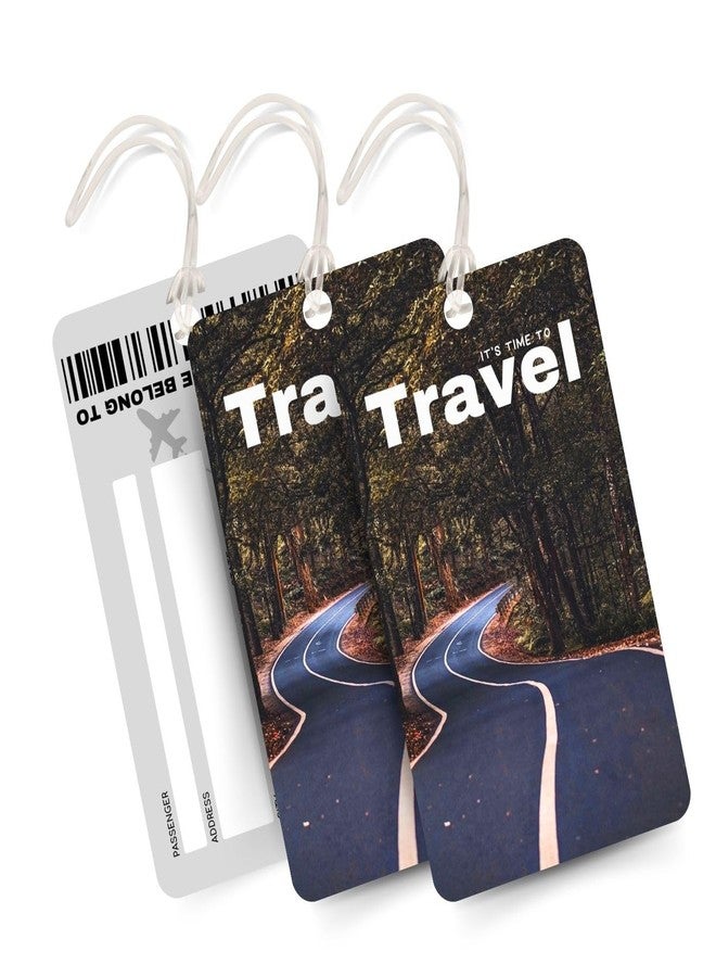 Brandian 01 Qty PVC Luggage Tags & Bag Tags for Suitcases - Everyday Commute Travel, with Silicon Strap (Multicolour) - Image 2